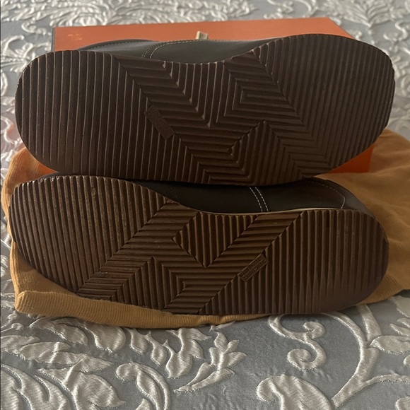 Hermes Orange and brown leather Sneakers - Picture 7 of 10